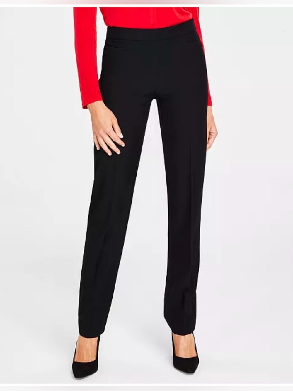 I.N.C. International Concepts
Women's Mid-Rise L-Pocket Straight-Leg Pants 12PS